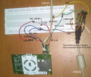 XBox Receiver and Breadboard